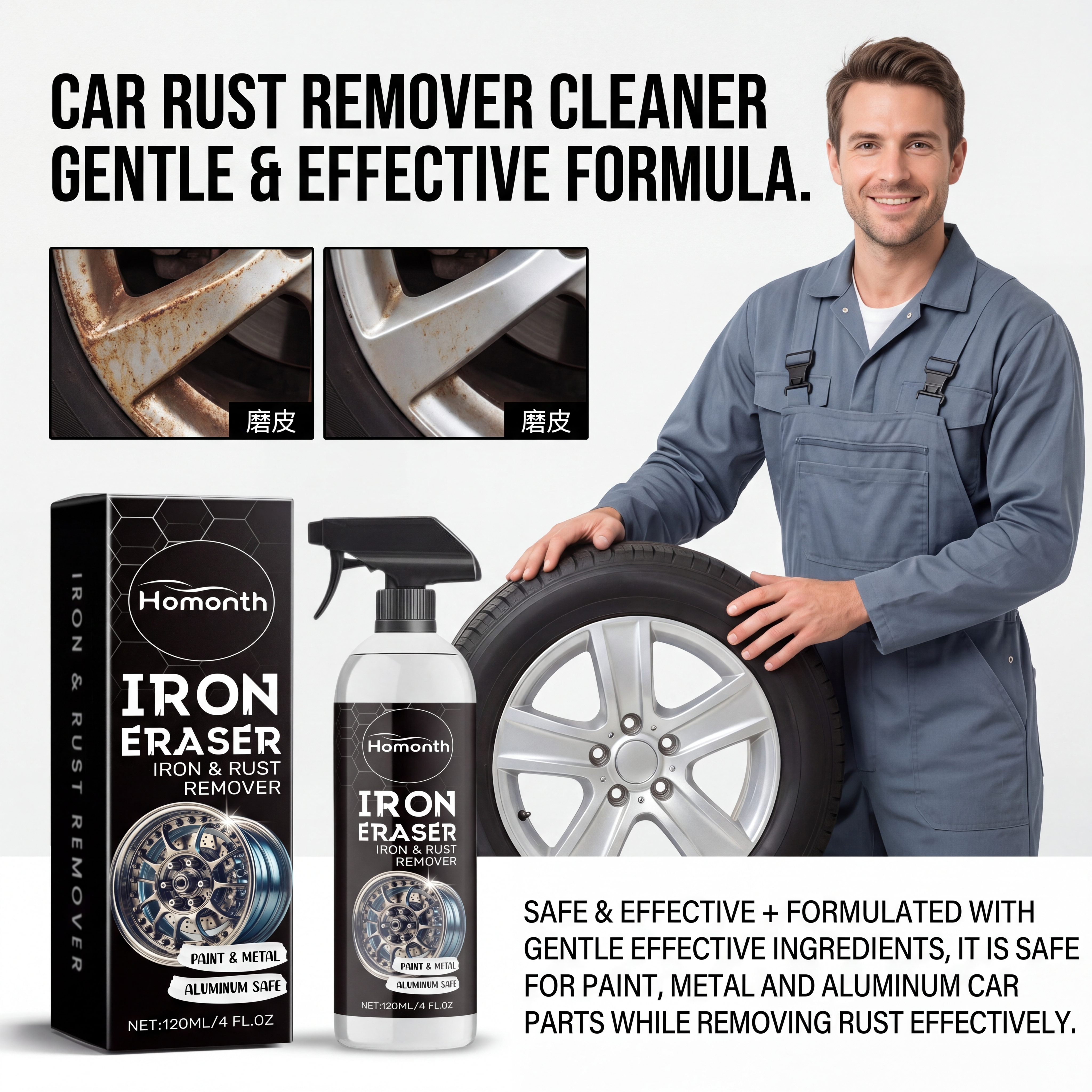 Car Rust Remover Spray Powerfu - Wheel Cleaner Alloy ulasan dan harga