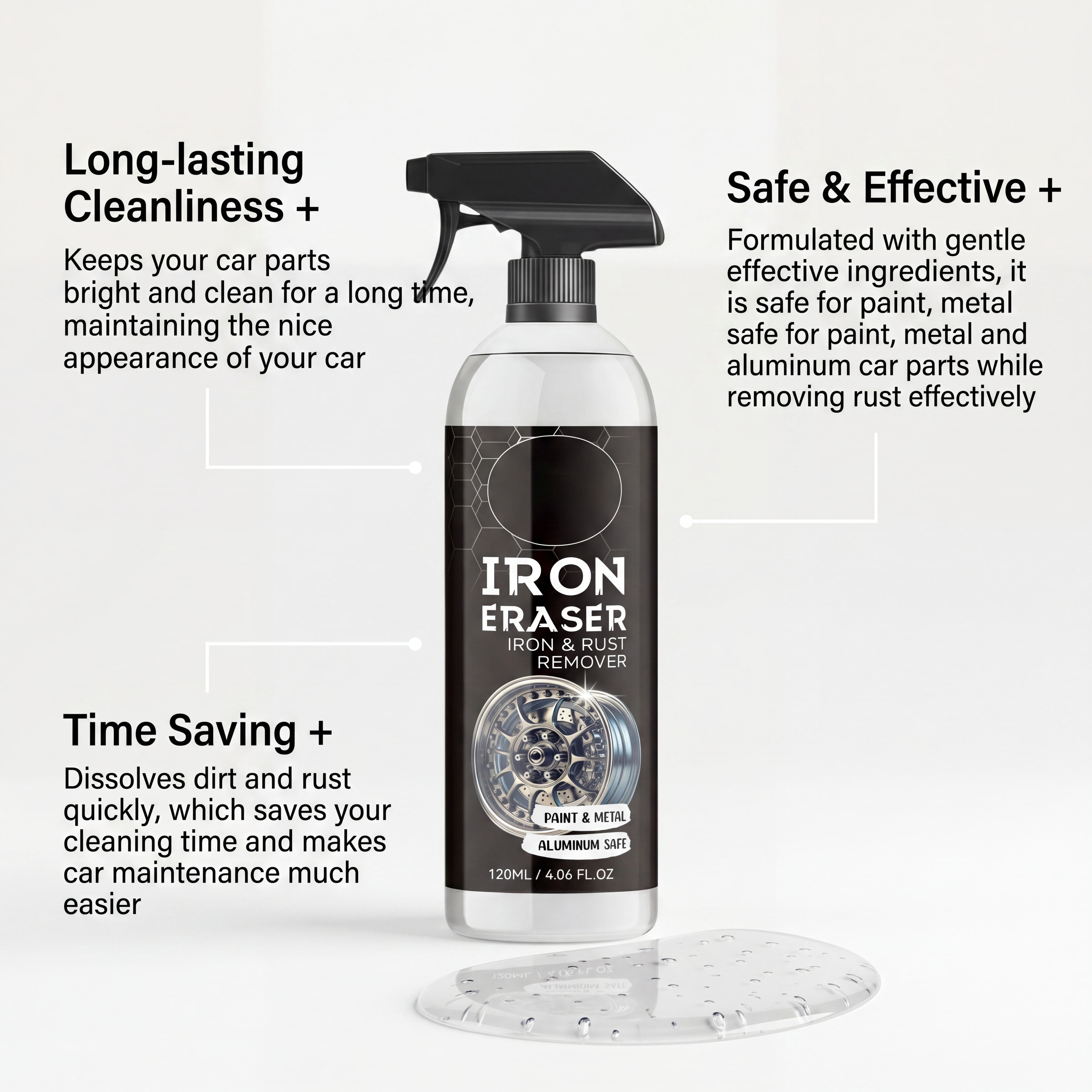 Car Rust Remover Spray Powerfu - Wheel Cleaner Alloy ulasan dan harga