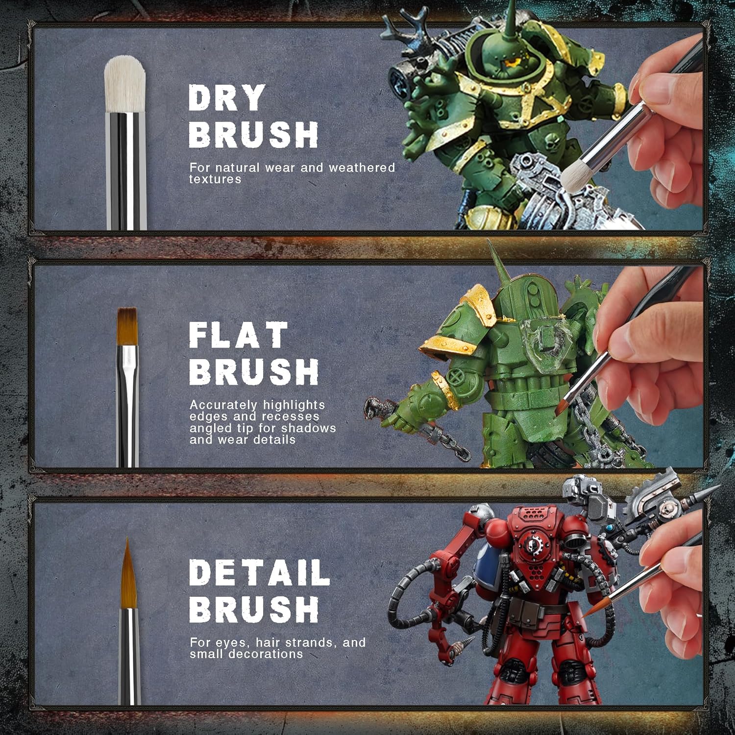 20Pcs Miniature Paint Brushes  - Detailing Brush Set ulasan dan harga