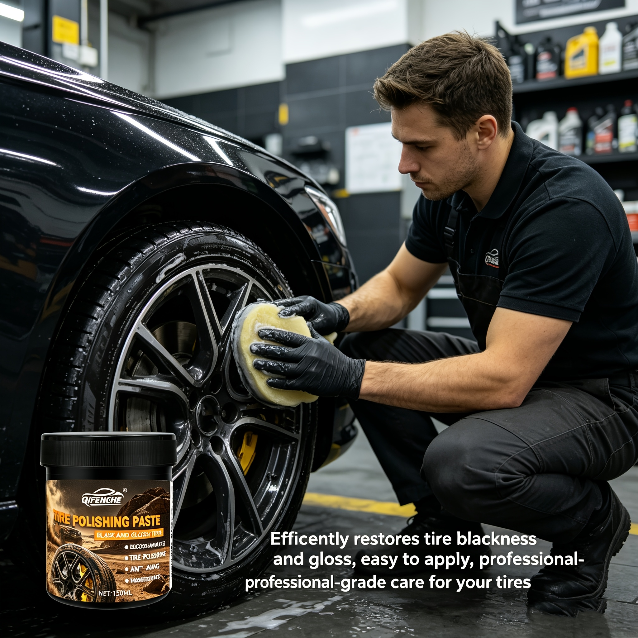 Car Tire Polish Paste Kit - Hi - Wax Applicator Pad ulasan dan harga