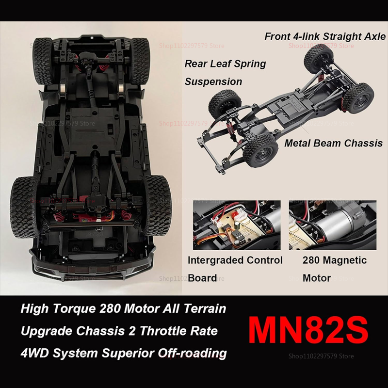 MN82 MN82S RC Crawler Truck 1/ - Dirt Brush Interior ulasan dan harga