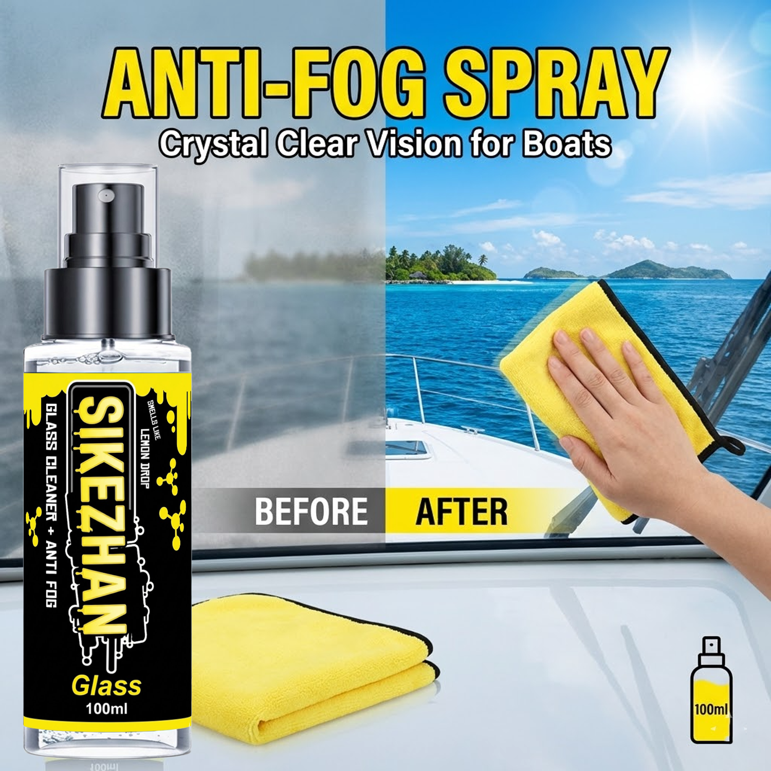 2in1 Anti Fog Spray Car Glass  - Glass Cleaner Streak ulasan dan harga
