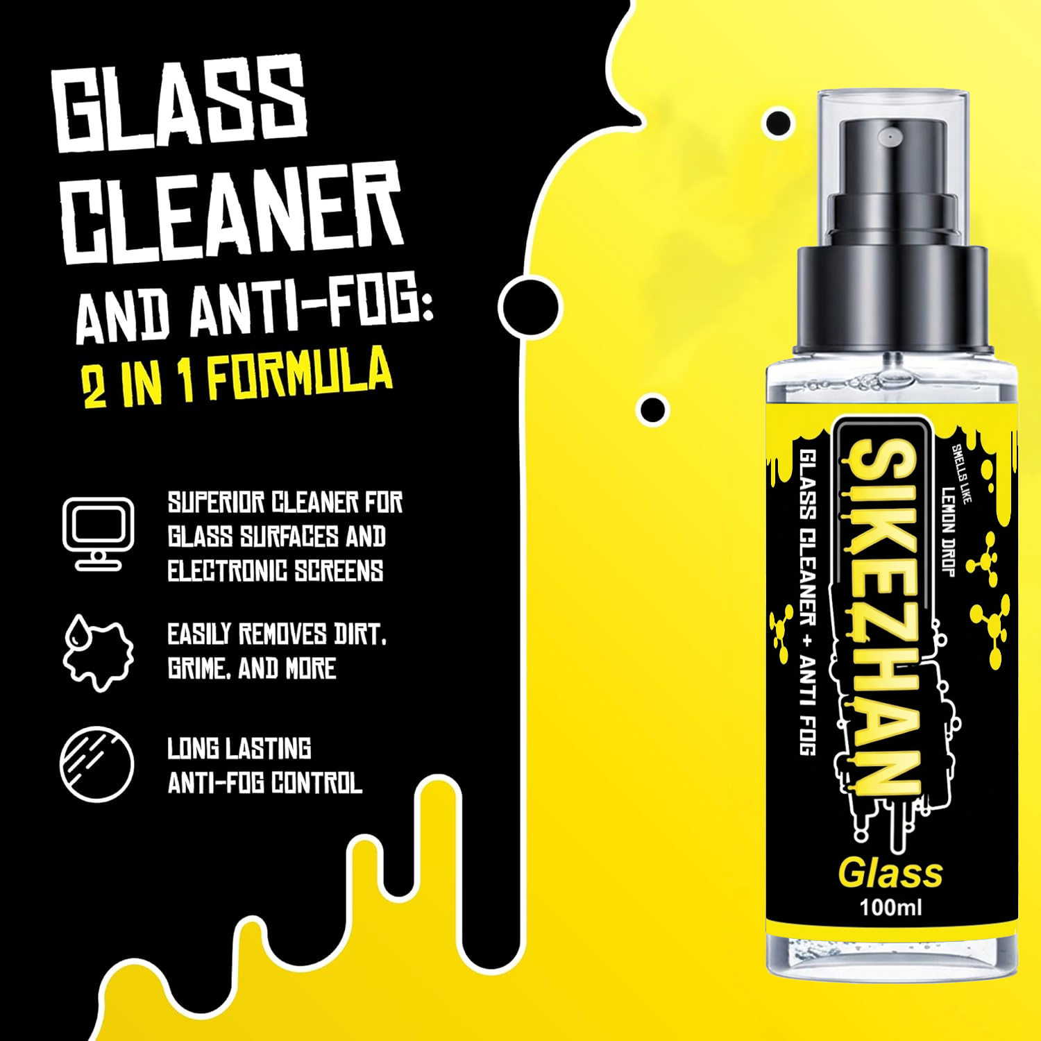 2in1 Anti Fog Spray Car Glass  - Glass Cleaner Streak ulasan dan harga