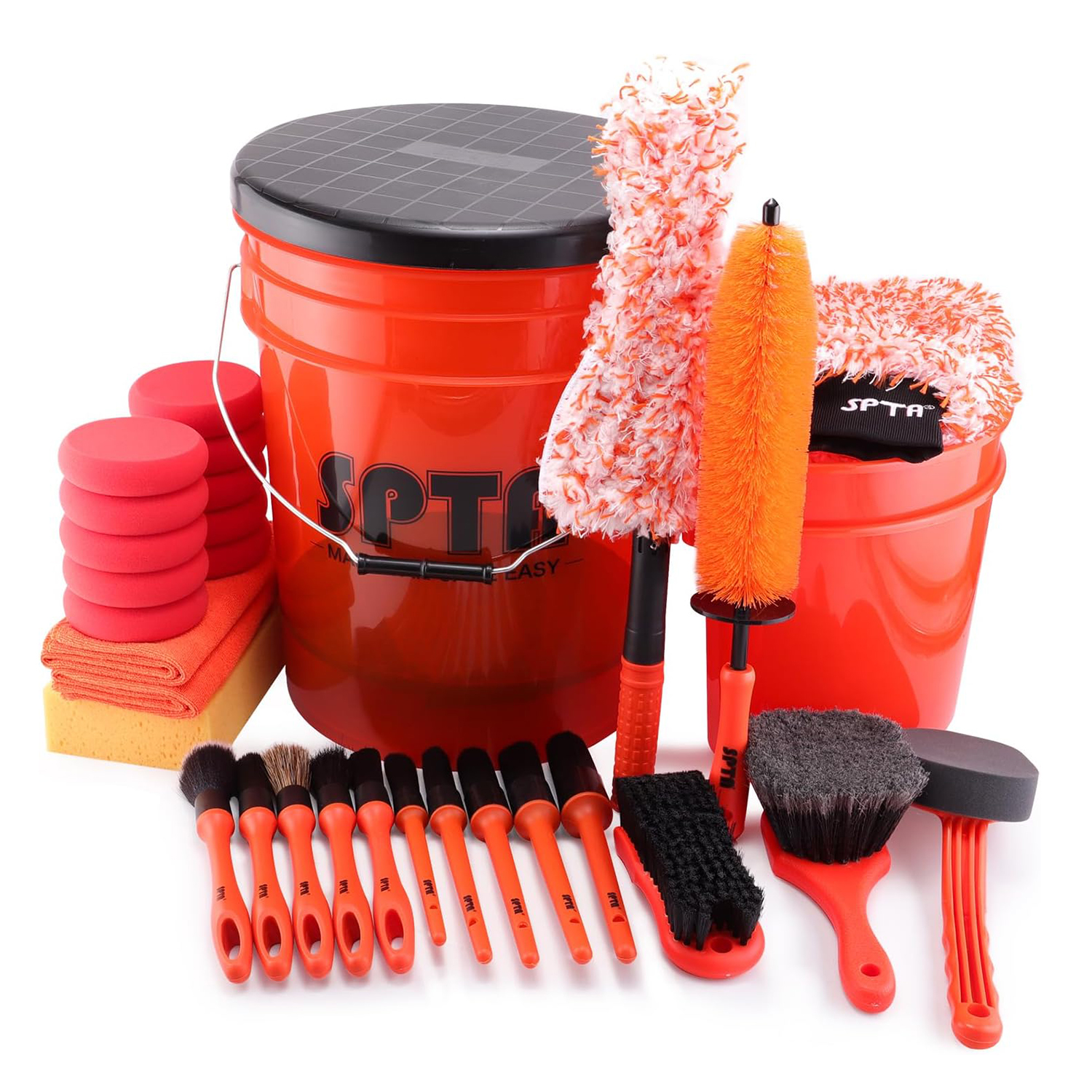 SPTA 33Pcs Car Wash 20L Bucket - Interior Detailing Kit ulasan dan harga