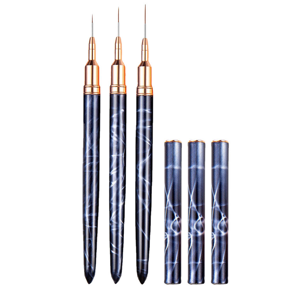 3Pcs Nail Art Brush Set Profes - Detailing Brush Set ulasan dan harga